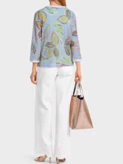 Marc Cain Jacken|Strick-CARDIGAN KNITTED IN GERMANY deep summer sky