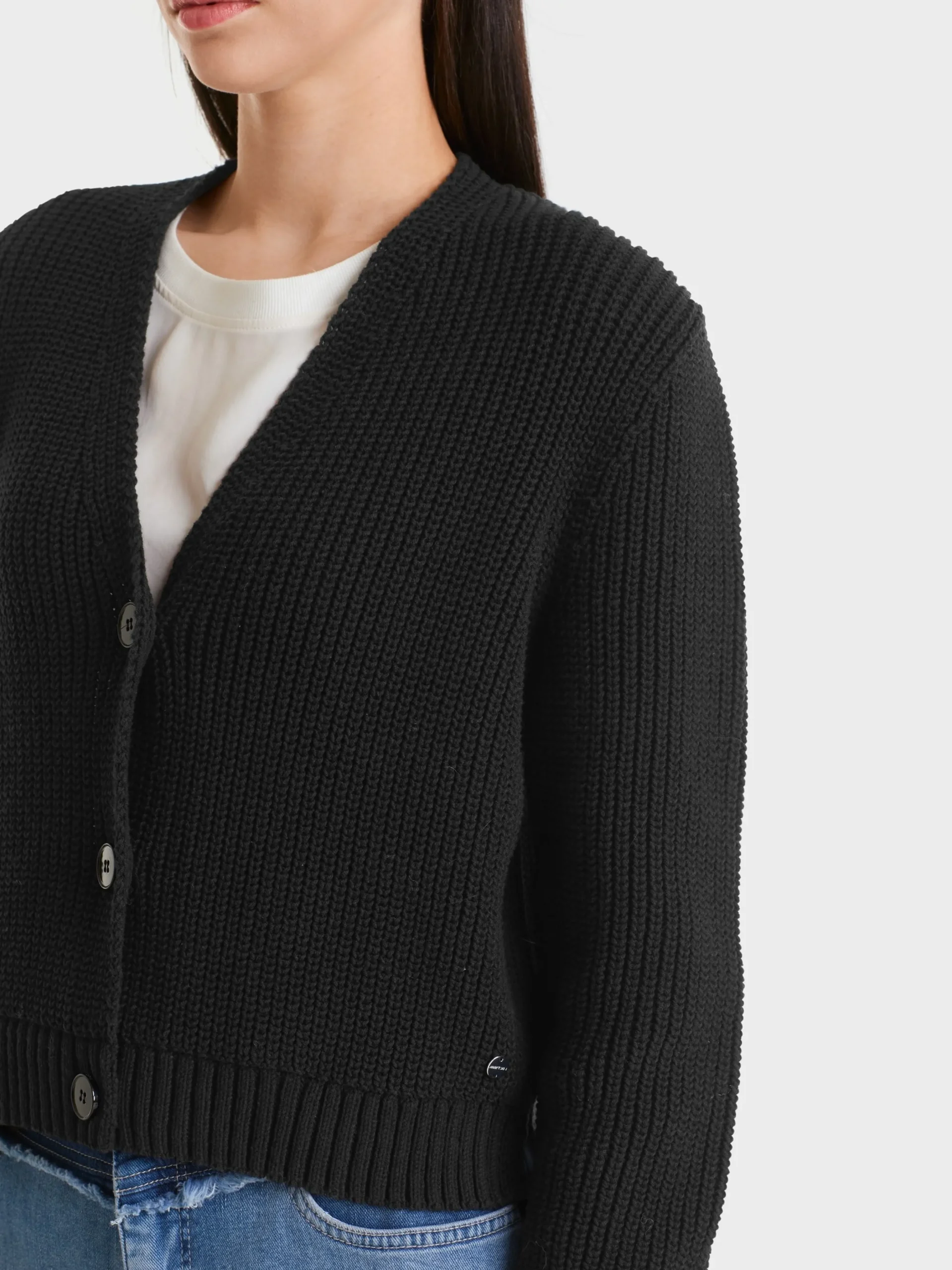 Marc Cain Jacken-CARDIGAN KNITTED IN GERMANY black
