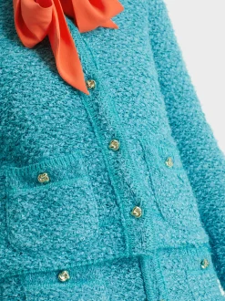 Marc Cain Jacken|Strick-CARDIGAN KNITTED IN GERMANY deep tourmaline