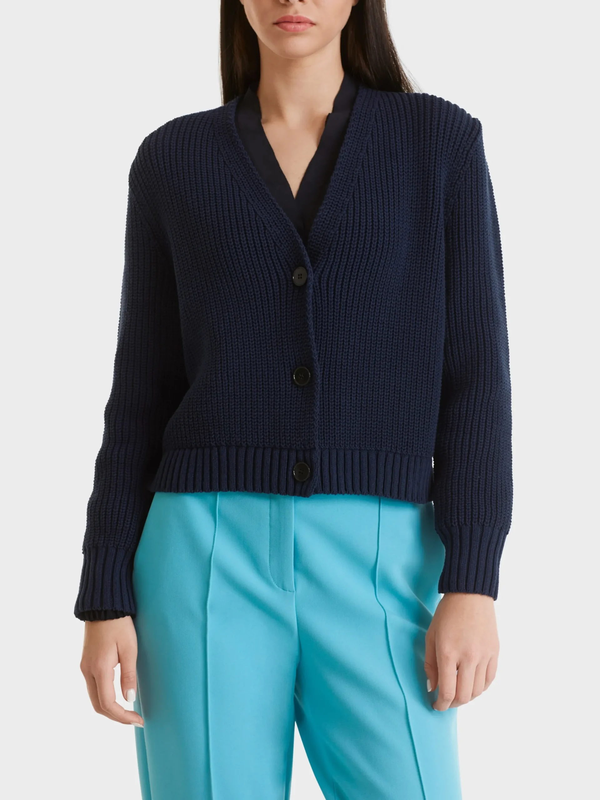Marc Cain Jacken-CARDIGAN KNITTED IN GERMANY midnight blue