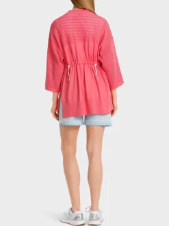 Marc Cain Jacken|Strick-CARDIGAN MIT LOCHINSERT light neon red