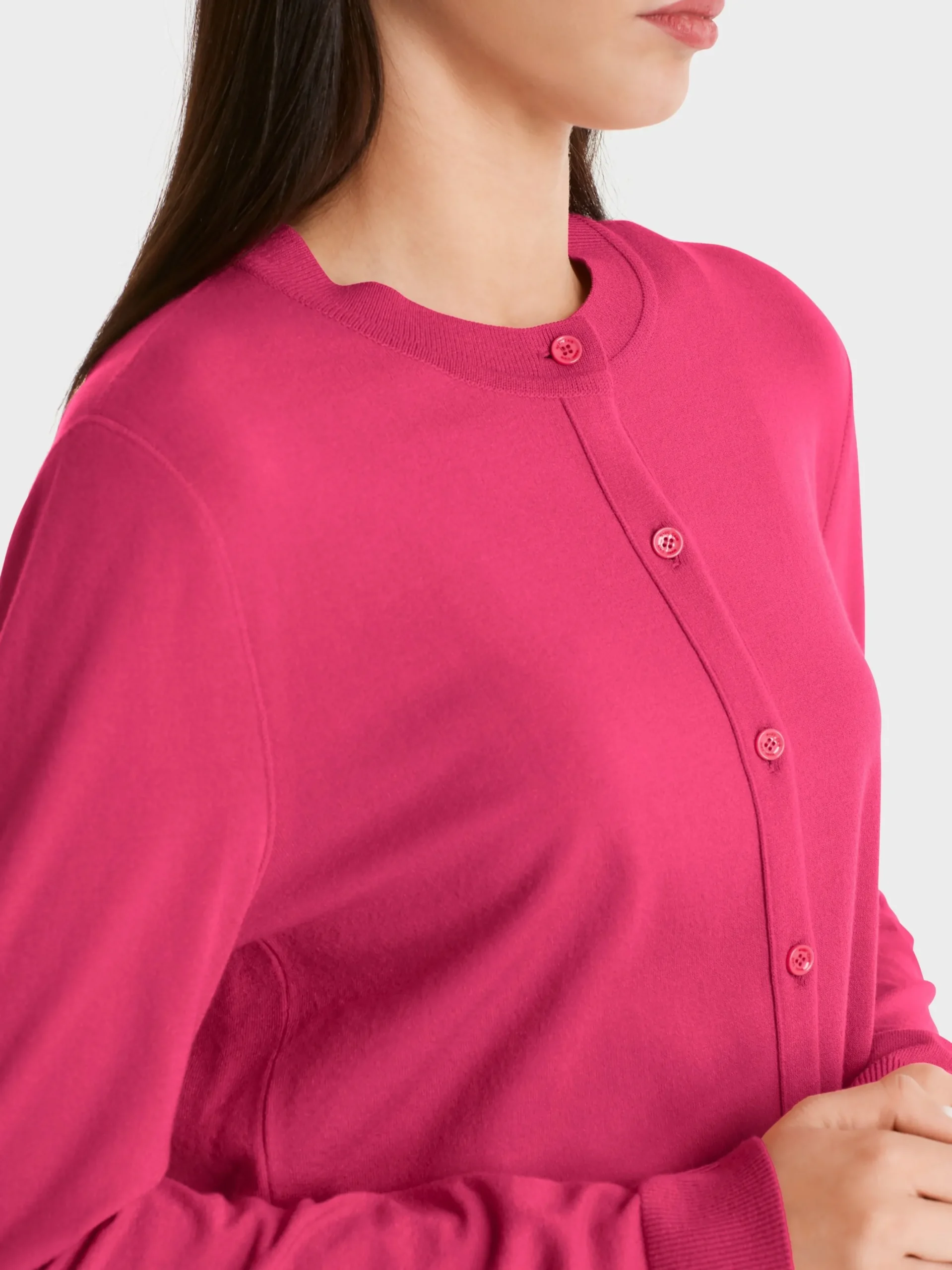 Marc Cain Jacken-CARDIGAN "RETHINK TOGETHER" super pink