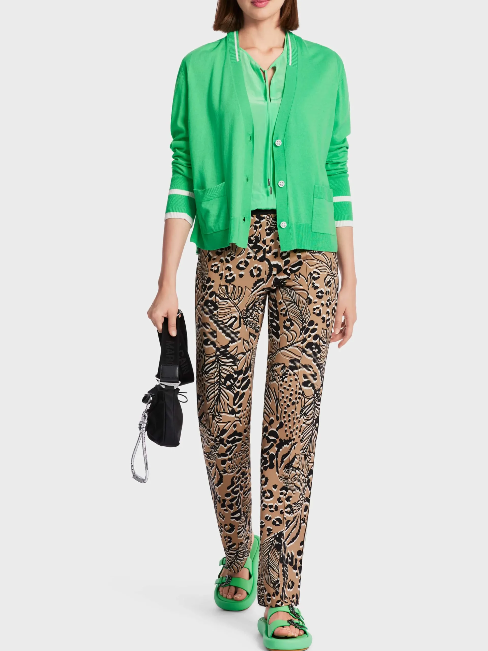 Marc Cain Jacken|Strick-CARDIGAN "RETHINK TOGETHER" new neon green