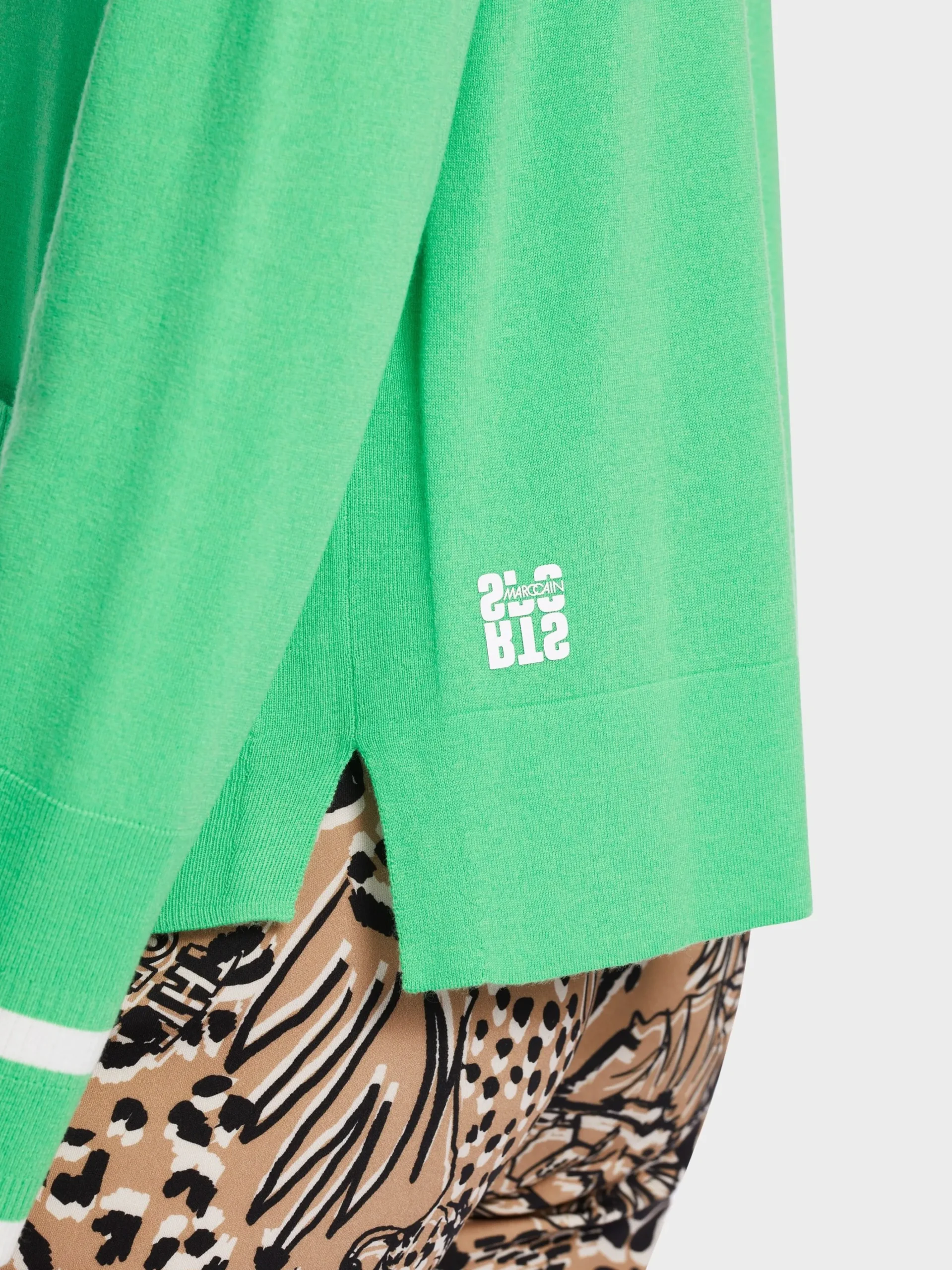 Marc Cain Jacken|Strick-CARDIGAN "RETHINK TOGETHER" new neon green