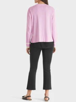 Marc Cain Strick|Jacken-CARDIGAN "RETHINK TOGETHER" bright pink lavender