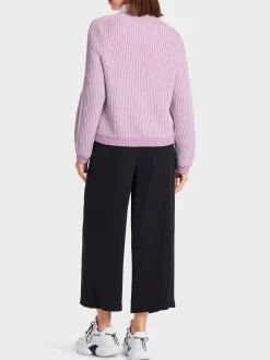 Marc Cain Jacken|Strick-CARDIGAN "RETHINK TOGETHER" bright pink lavender