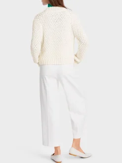 Marc Cain Jacken|Strick-CARDIGAN "RETHINK TOGETHER" off-white