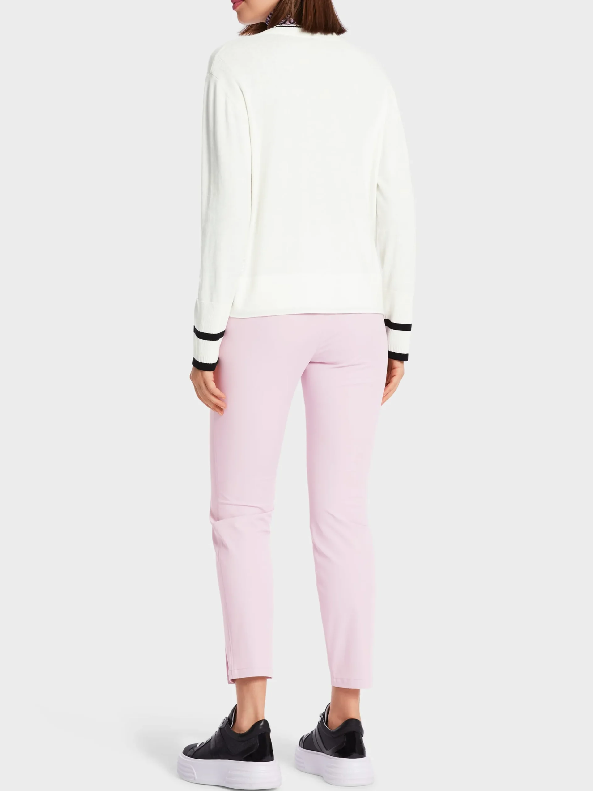 Marc Cain Jacken|Strick-CARDIGAN "RETHINK TOGETHER" off-white
