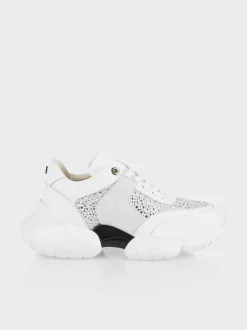 Marc Cain Schuhe-CHUNKY SNEAKER MIT GLITZER white