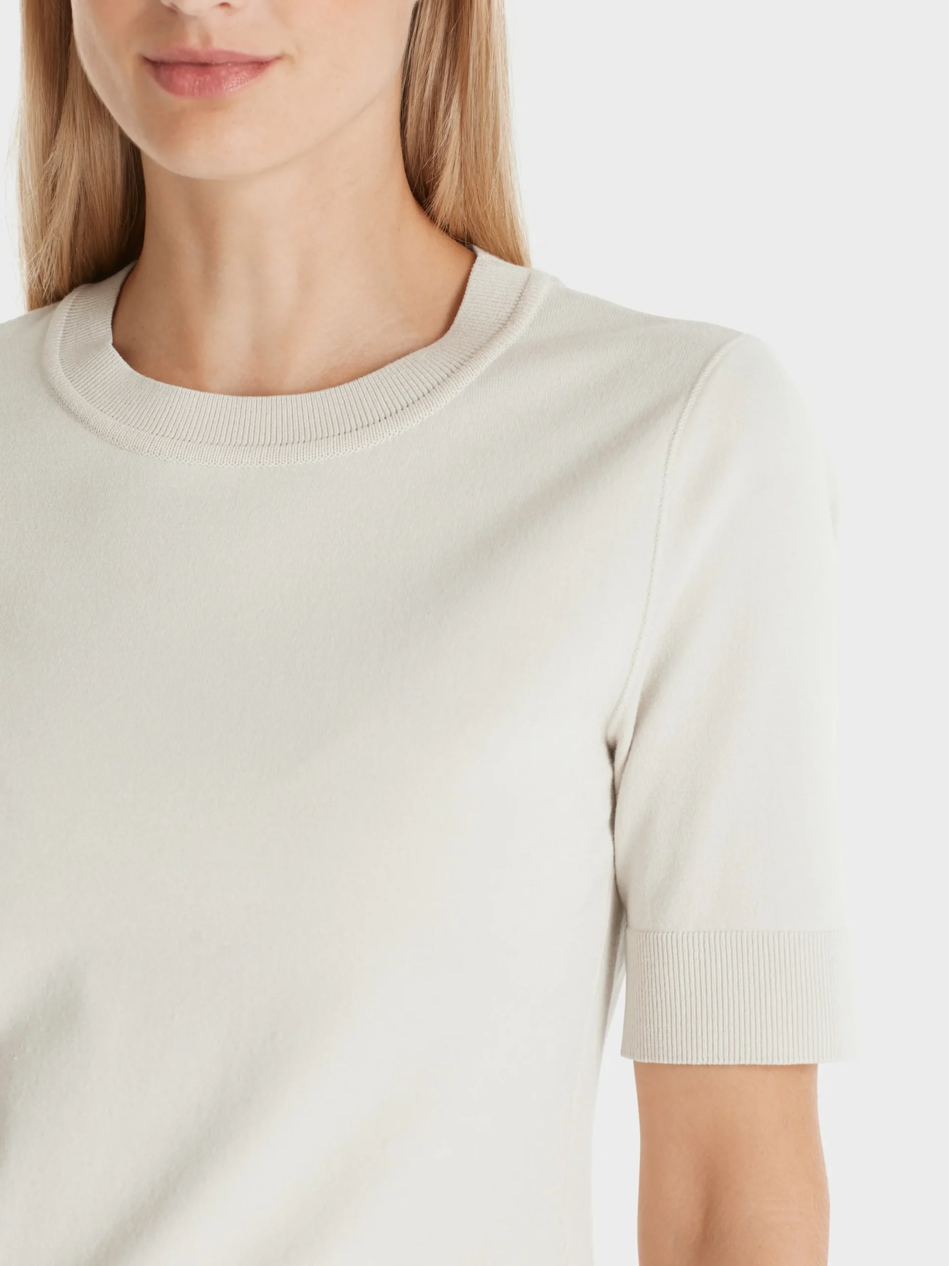 Marc Cain Strick|Pullover & Sweatshirts-CREW-NECK-PULLI "RETHINK TOGETHER" smoke