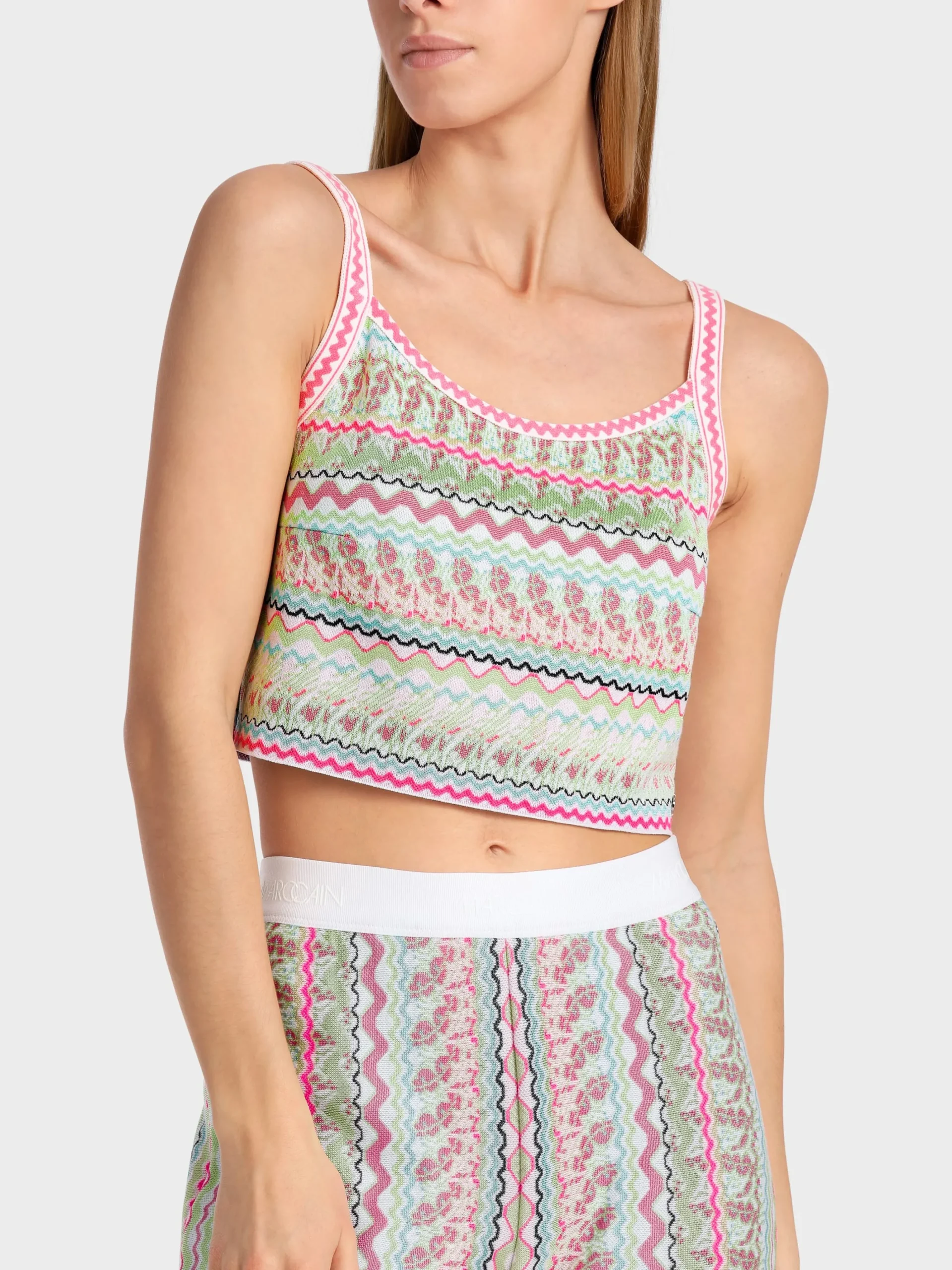 Marc Cain Shirts & Tops|Strick-CROP-TOP MIT TRÄGERN, KNITTED IN GERMANY light apple green