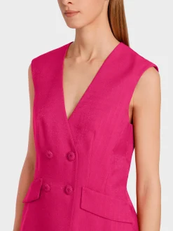 Marc Cain Jacken|Hosenanzüge-DOPPELREIHIGE WESTE deep fuchsia