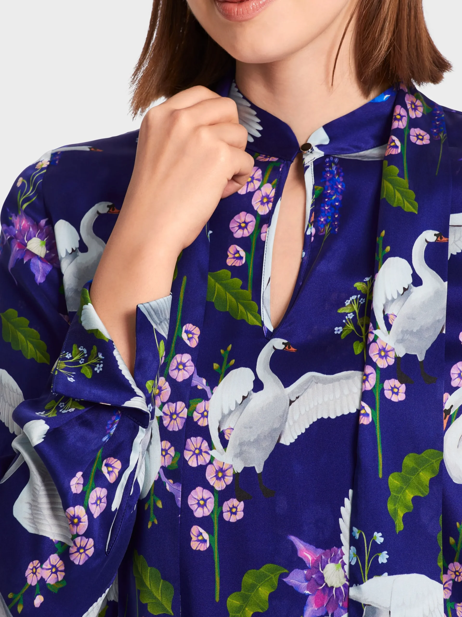 Marc Cain Blusen & Tuniken-EDLE SEIDENBLUSE deep violet