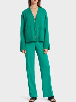 Marc Cain Jacken|Strick-EDLER CARDIGAN "RETHINK TOGETHER" bright malachite