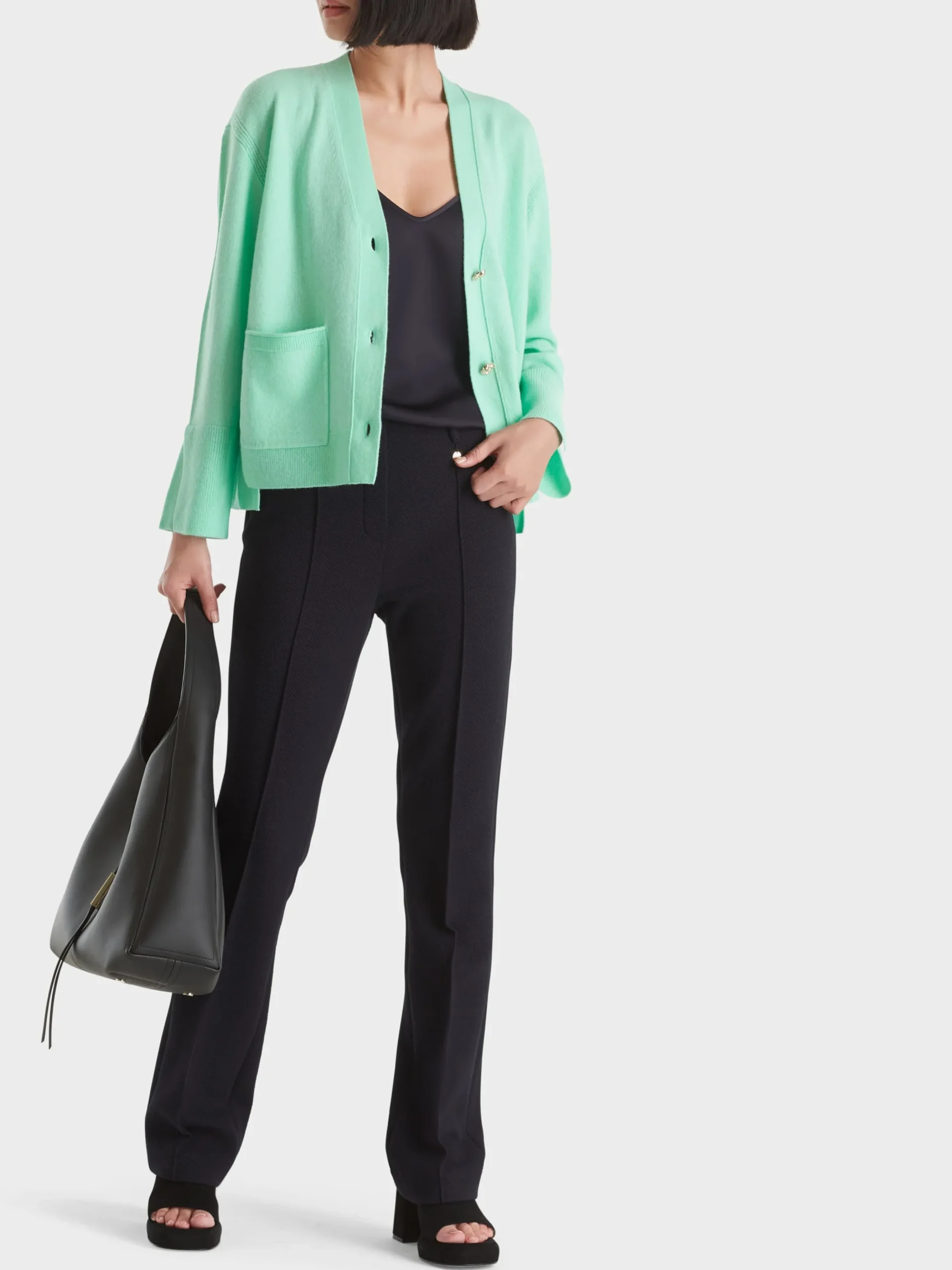 Marc Cain Jacken|Strick-EDLER CARDIGAN "RETHINK TOGETHER" soft malachite