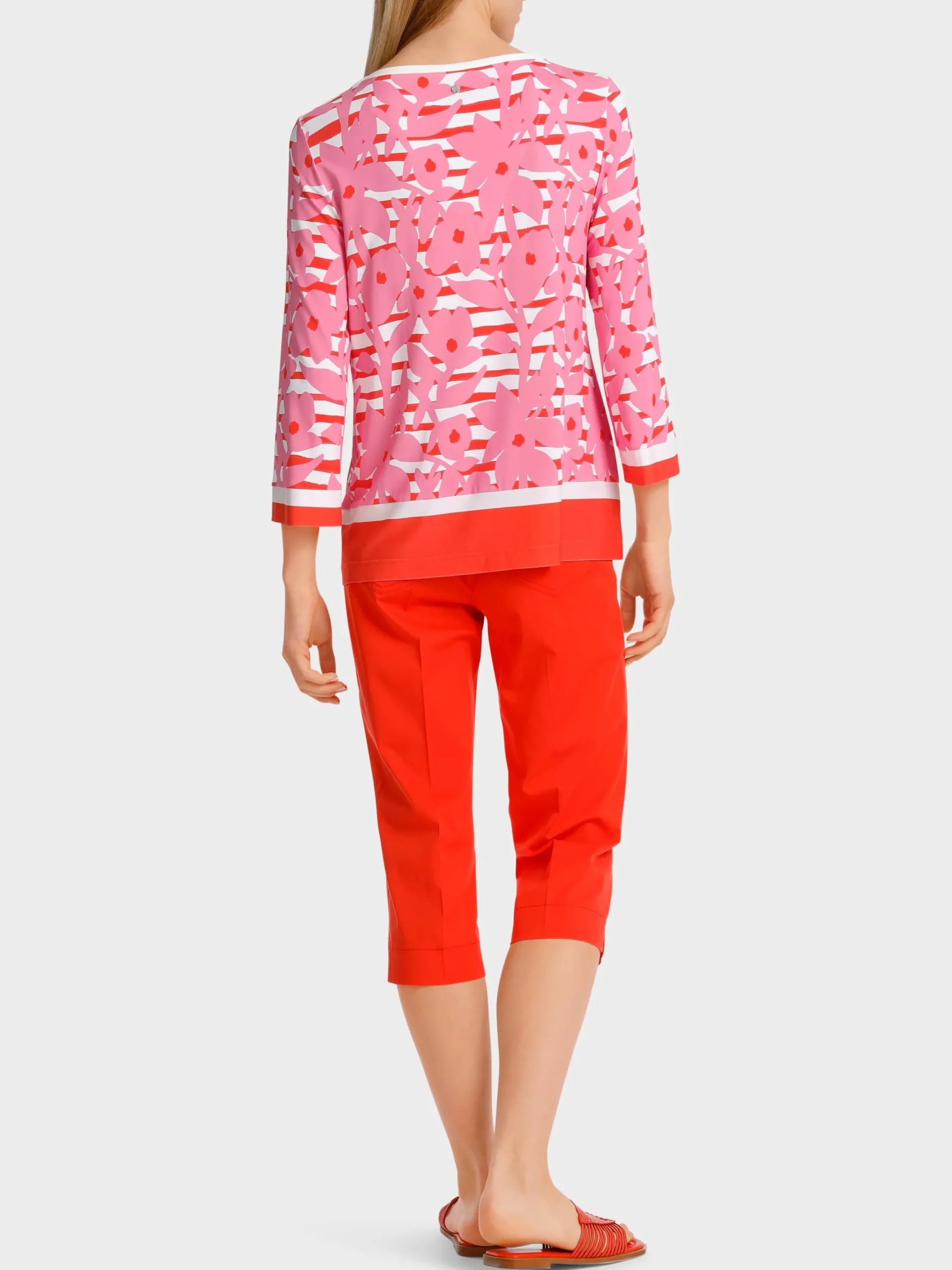 Marc Cain Blusen & Tuniken|Shirts & Tops-ELEGANTE BLUSE MIT OVERPRINT lip gloss