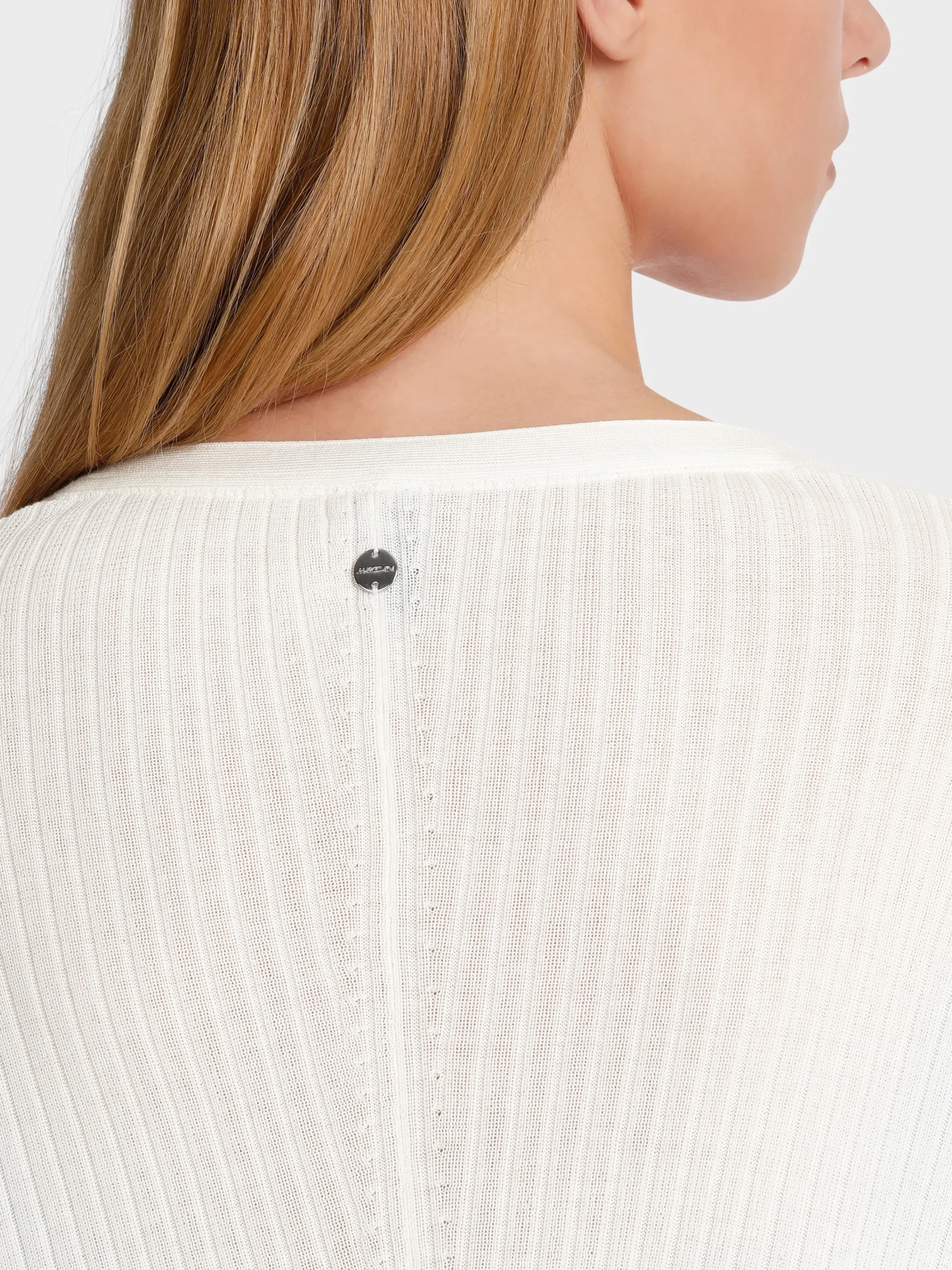 Marc Cain Strick|Jacken-ELEGANTER CARDIGAN IN KIMONOFORM off-white