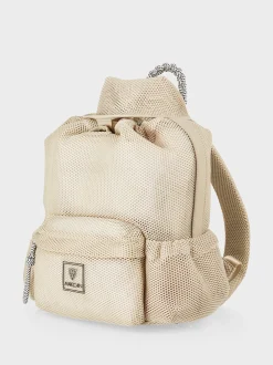 Marc Cain Taschen-FANCY RUCKSACK AUS MESH soft moon rock
