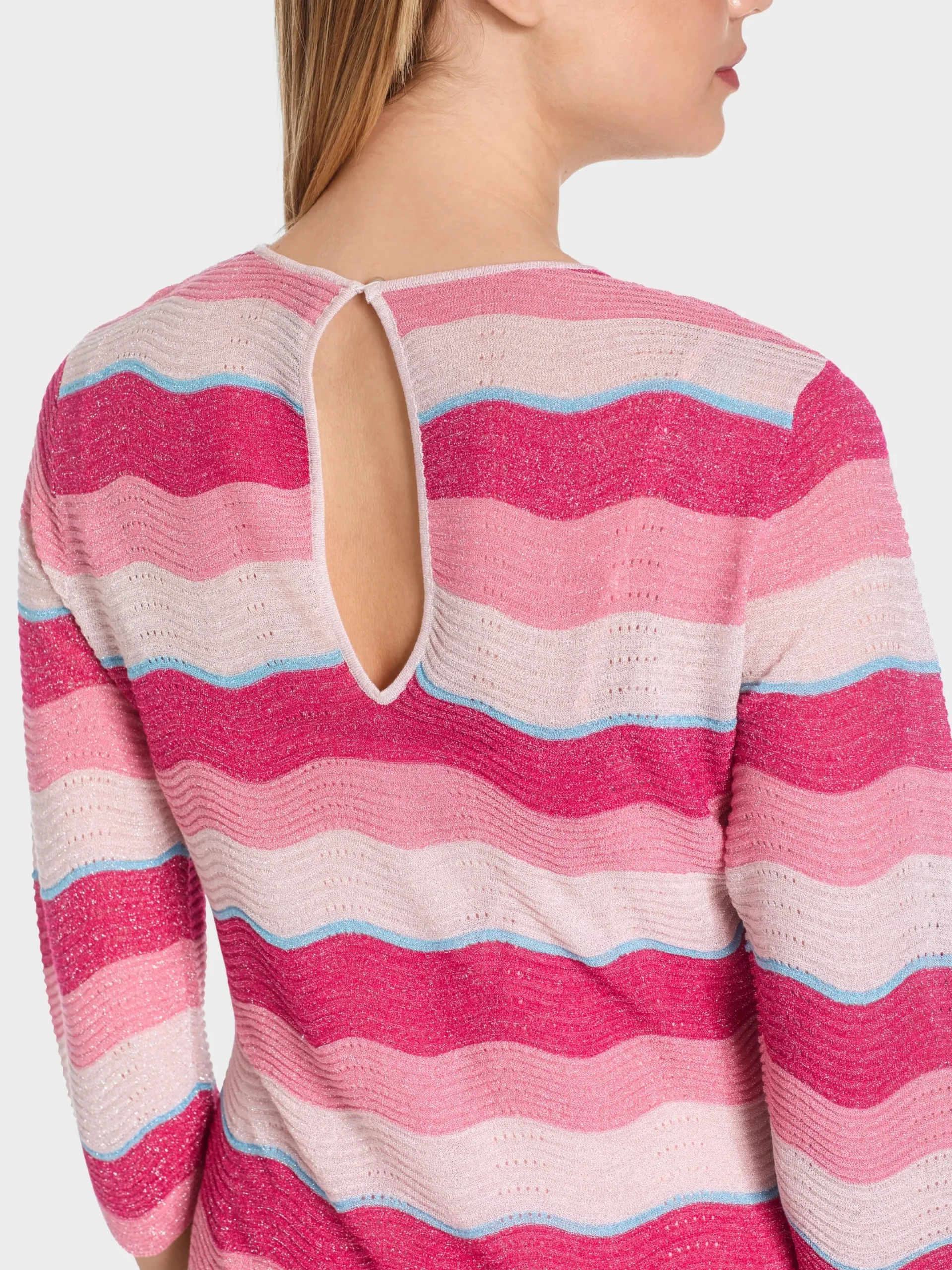Marc Cain Kleider|Strick-FARBENFROHES STRICKKLEID deep fuchsia