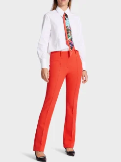 Marc Cain Hosen|Hosenanzüge-FEMININ GESCHNITTENE HOSE FREDERICA bright tomato