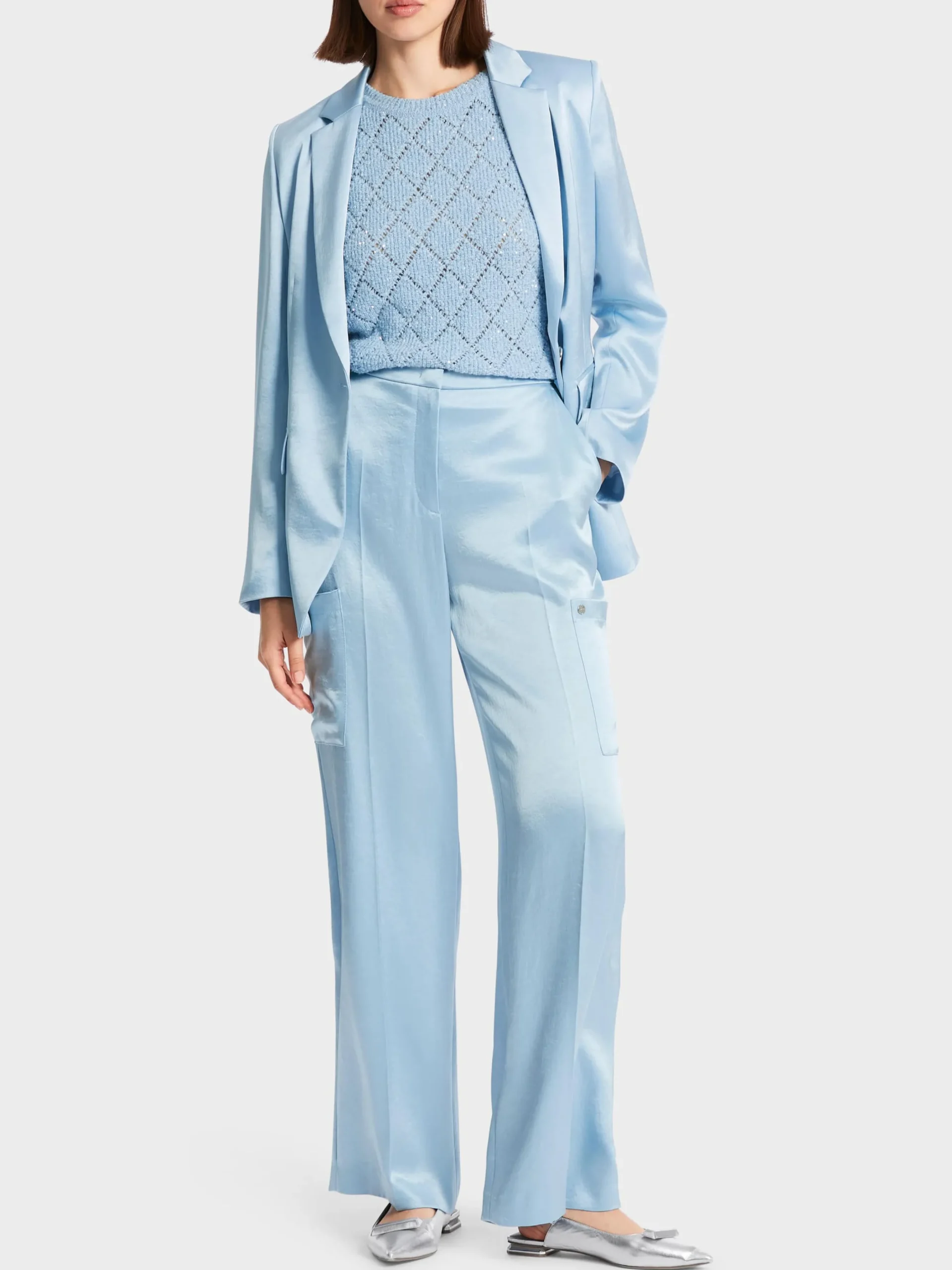 Marc Cain Hosenanzüge-FEMININE CARGO-HOSE WUKARI soft summer sky