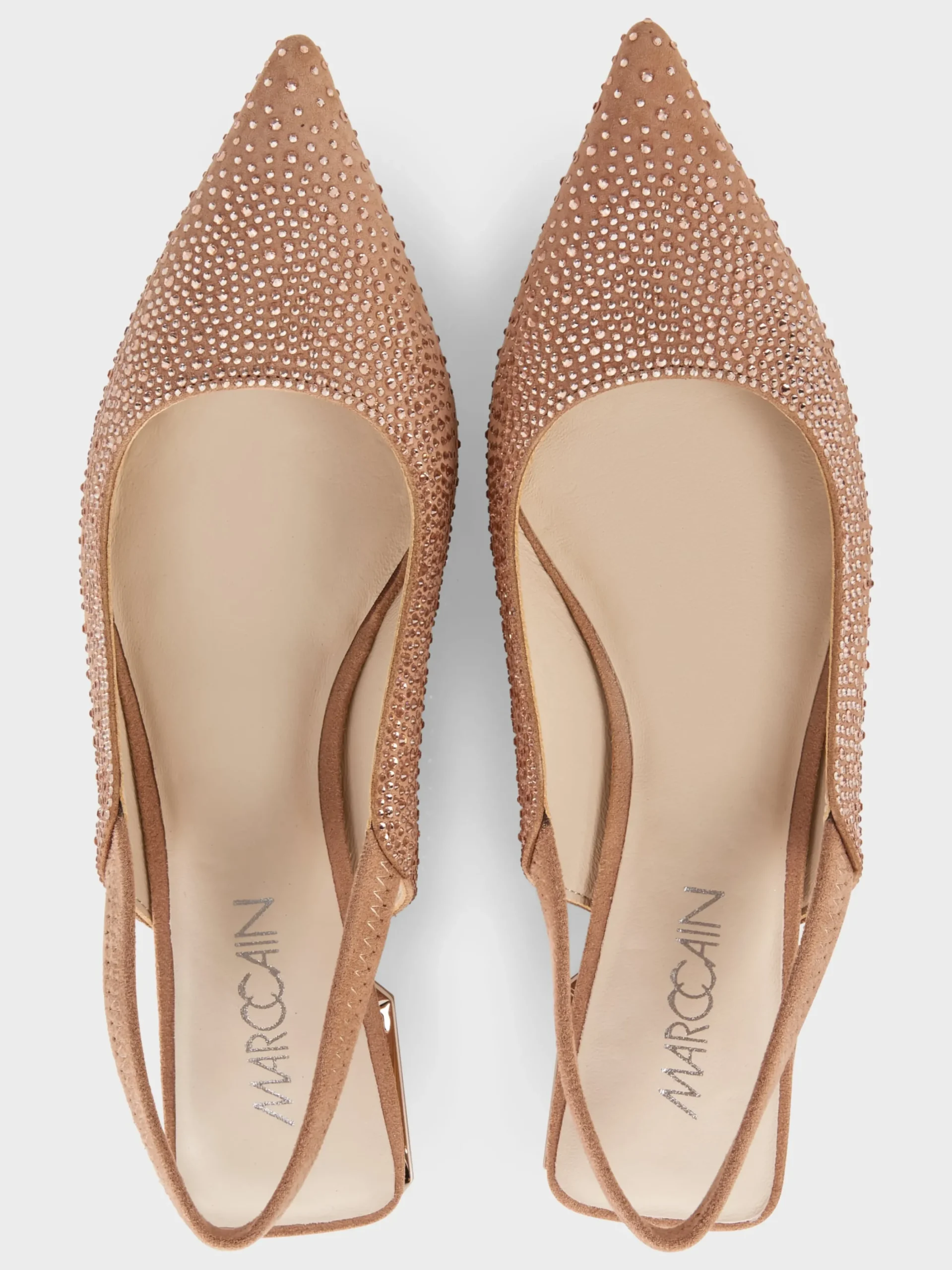 Marc Cain Schuhe-FLACHE SLINGPUMPS MIT KRISTALLEN soft rose