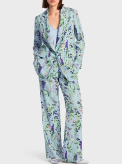 Marc Cain Blazer|Hosenanzüge-FLORAL BEDRUCKTER BLAZER soft summer sky