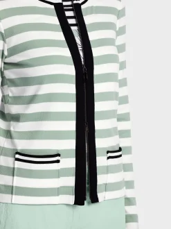 Marc Cain Jacken-GESTREIFTE JACKE MIT REIßVERSCHLUSS soft sage