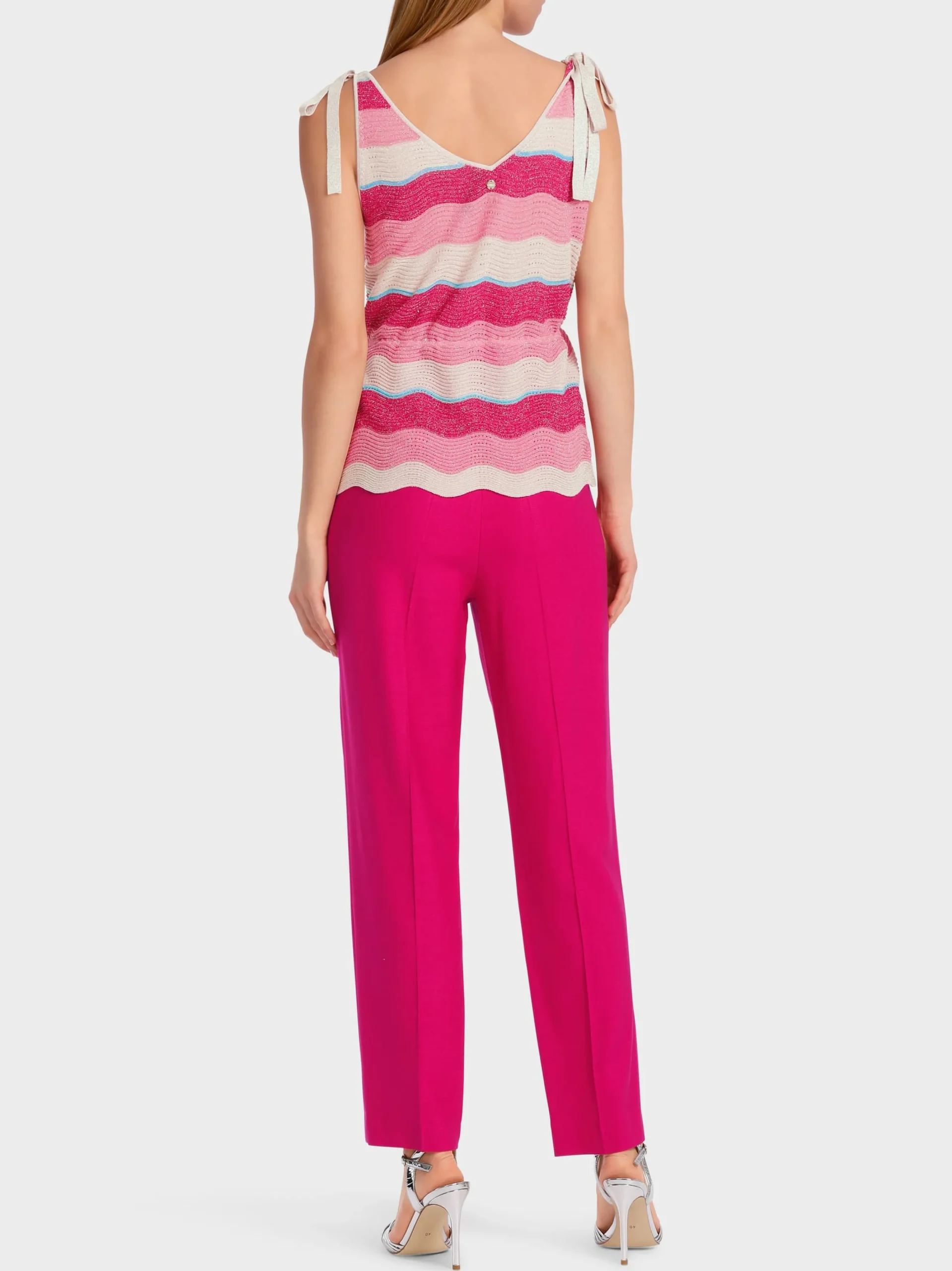 Marc Cain Shirts & Tops|Strick-GESTREIFTES STRICKTOP deep fuchsia