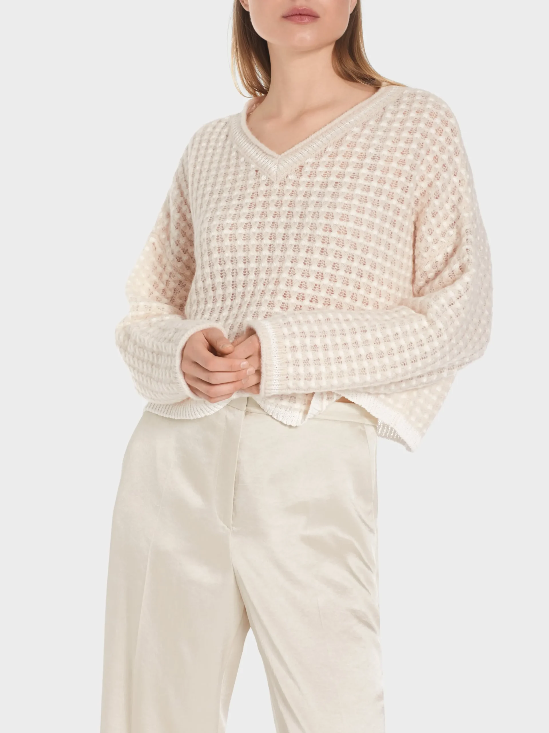 Marc Cain Pullover & Sweatshirts|Strick-GESTRICKTER PULLI "RETHINK TOGETHER" smoke