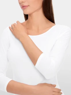 Marc Cain Shirts & Tops-HAUCHZARTES LONGSLEEVE white