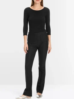 Marc Cain Shirts & Tops-HAUCHZARTES LONGSLEEVE black