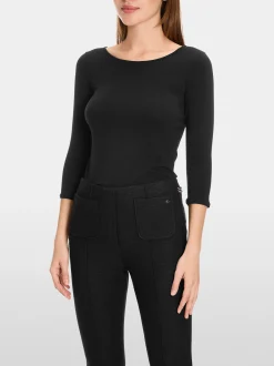Marc Cain Shirts & Tops-HAUCHZARTES LONGSLEEVE black