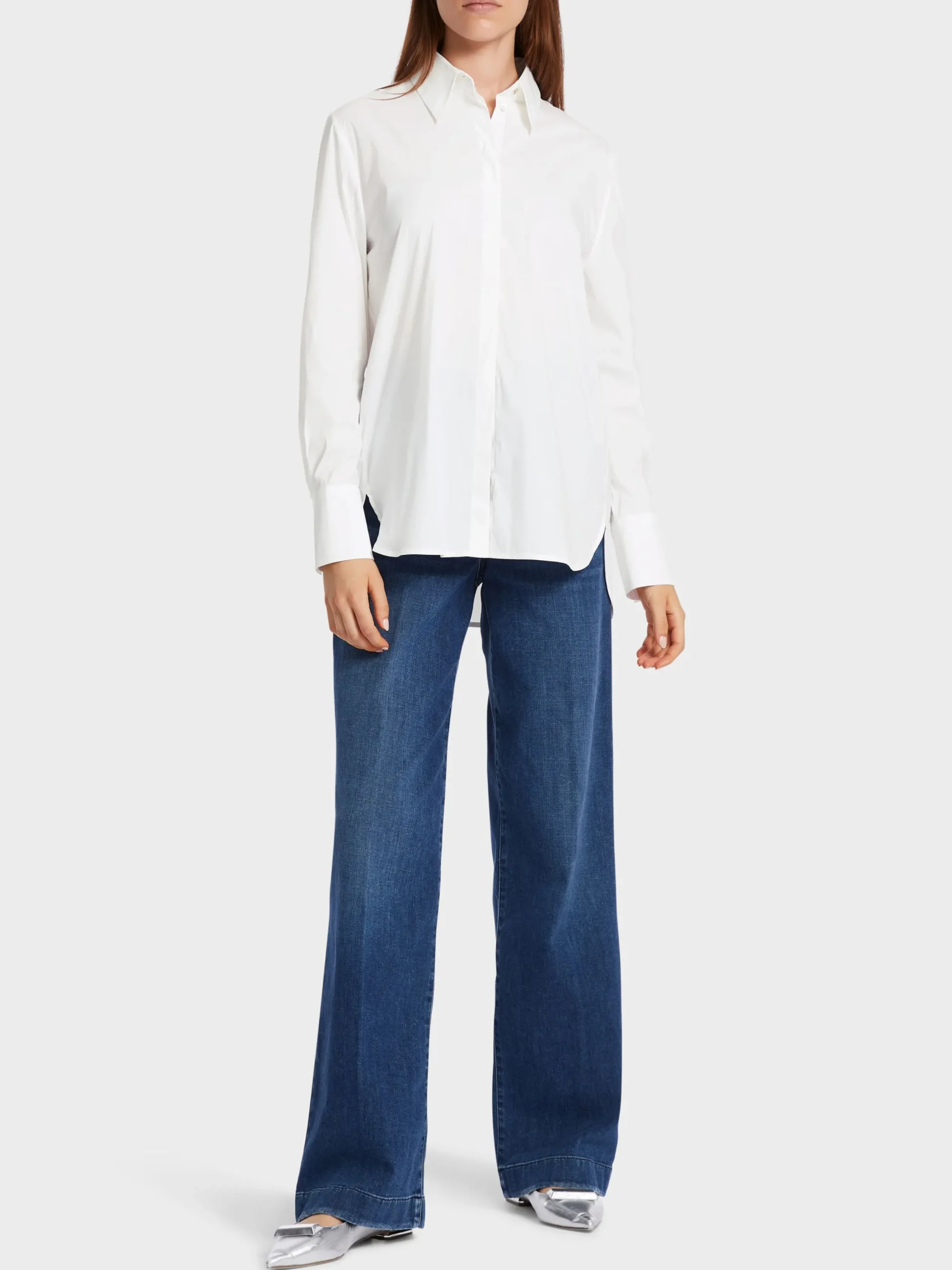 Marc Cain Blusen & Tuniken-HEMDBLUSE MIT VERLÄNGERTEM RÜCKEN white