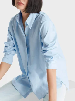 Marc Cain Blusen & Tuniken-HEMDBLUSE MIT VERLÄNGERTEM RÜCKEN soft summer sky