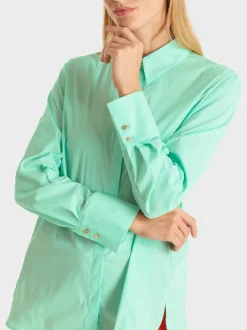 Marc Cain Blusen & Tuniken-HEMDBLUSE MIT VERLÄNGERTEM RÜCKEN soft malachite