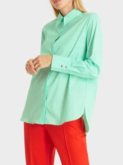 Marc Cain Blusen & Tuniken-HEMDBLUSE MIT VERLÄNGERTEM RÜCKEN soft malachite