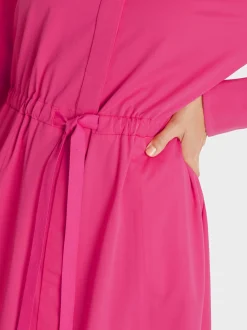 Marc Cain Kleider-HEMDBLUSENKLEID MIT STOFFGÜRTEL super pink