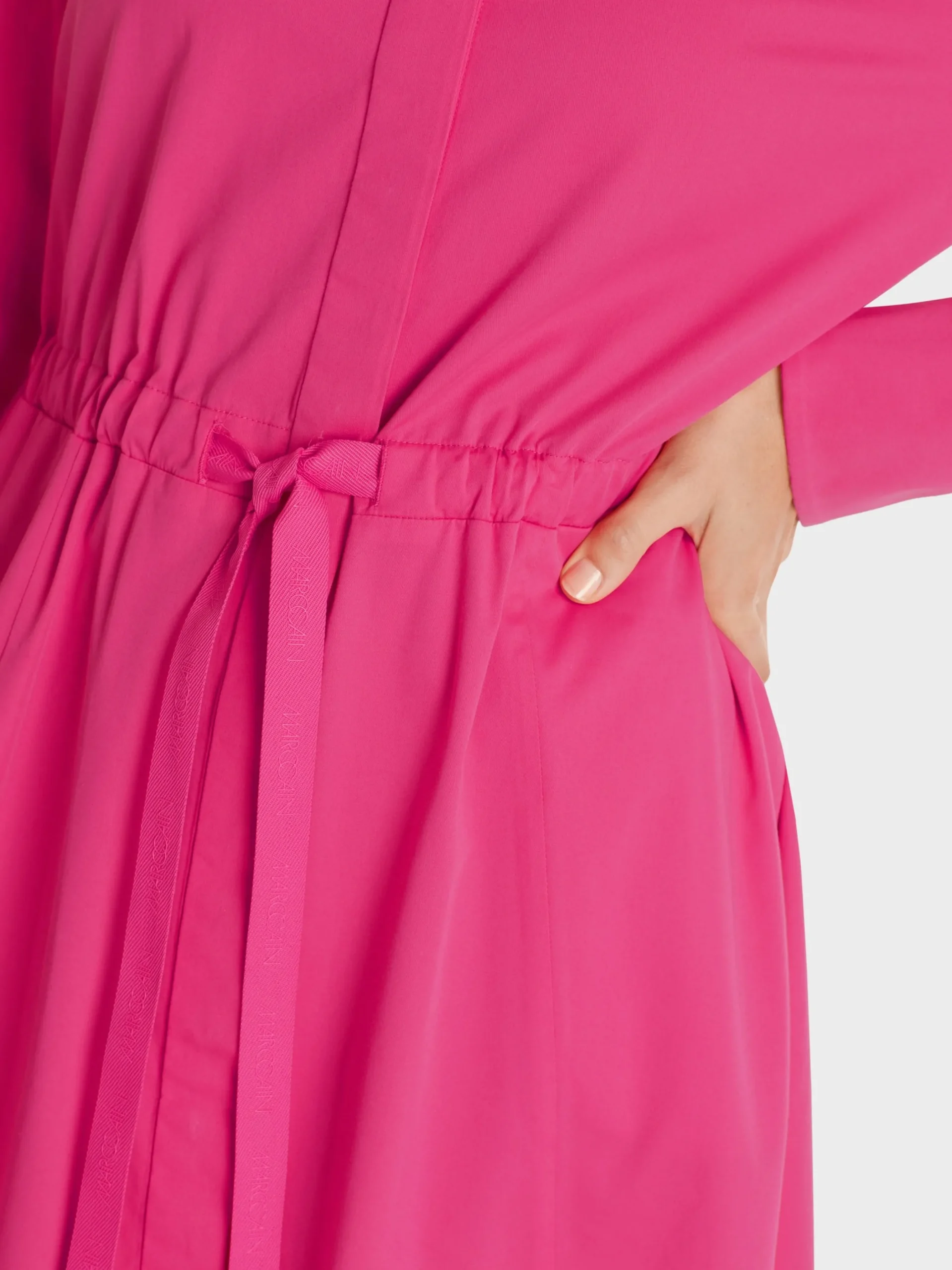 Marc Cain Kleider-HEMDBLUSENKLEID MIT STOFFGÜRTEL super pink