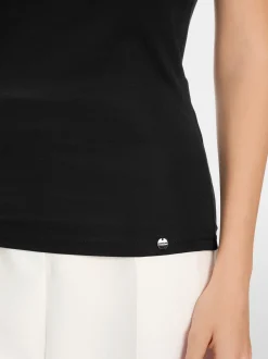 Marc Cain Shirts & Tops-HOCHWERTIGES BASIC-SHIRT black