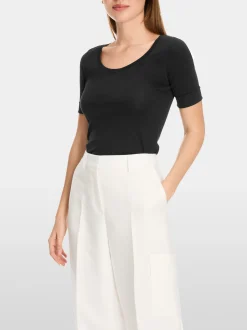 Marc Cain Shirts & Tops-HOCHWERTIGES BASIC-SHIRT black