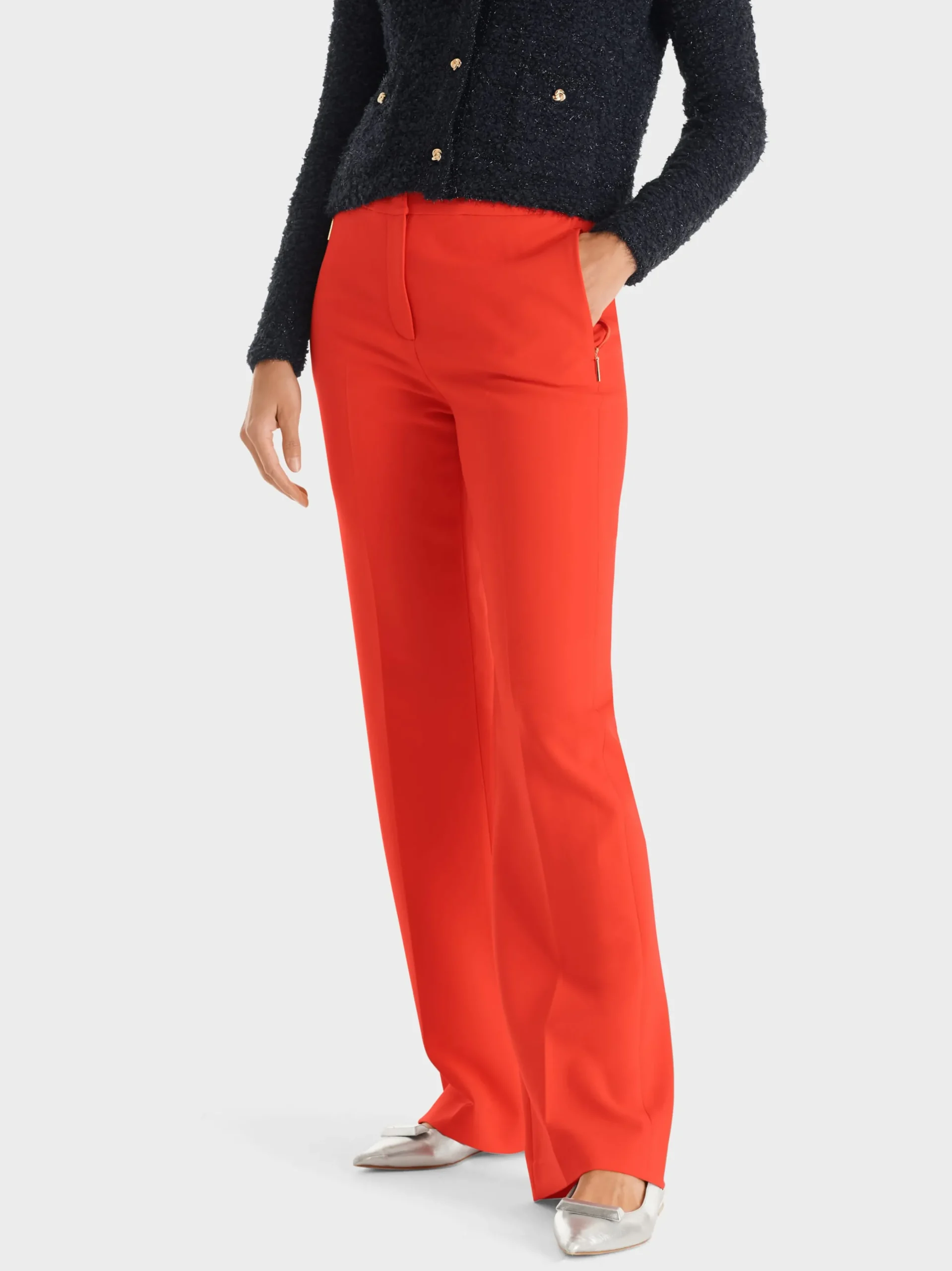 Marc Cain Hosen|Hosenanzüge-HOSE FAID MIT FLARED LEG bright tomato