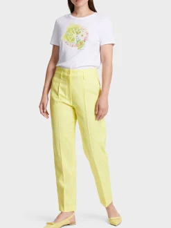 Marc Cain Hosen-HOSE FAQUS IN LEINEN-OPTIK pale lemon