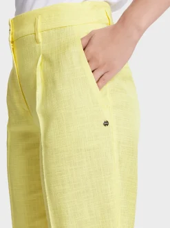 Marc Cain Hosen-HOSE FAQUS IN LEINEN-OPTIK pale lemon