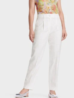 Marc Cain Hosen-HOSE FAQUS IN LEINEN-OPTIK off-white