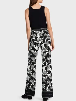 Marc Cain Hosen|Strick-HOSE FASTIV KNITTED IN GERMANY white and black