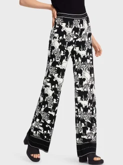 Marc Cain Hosen|Strick-HOSE FASTIV KNITTED IN GERMANY white and black