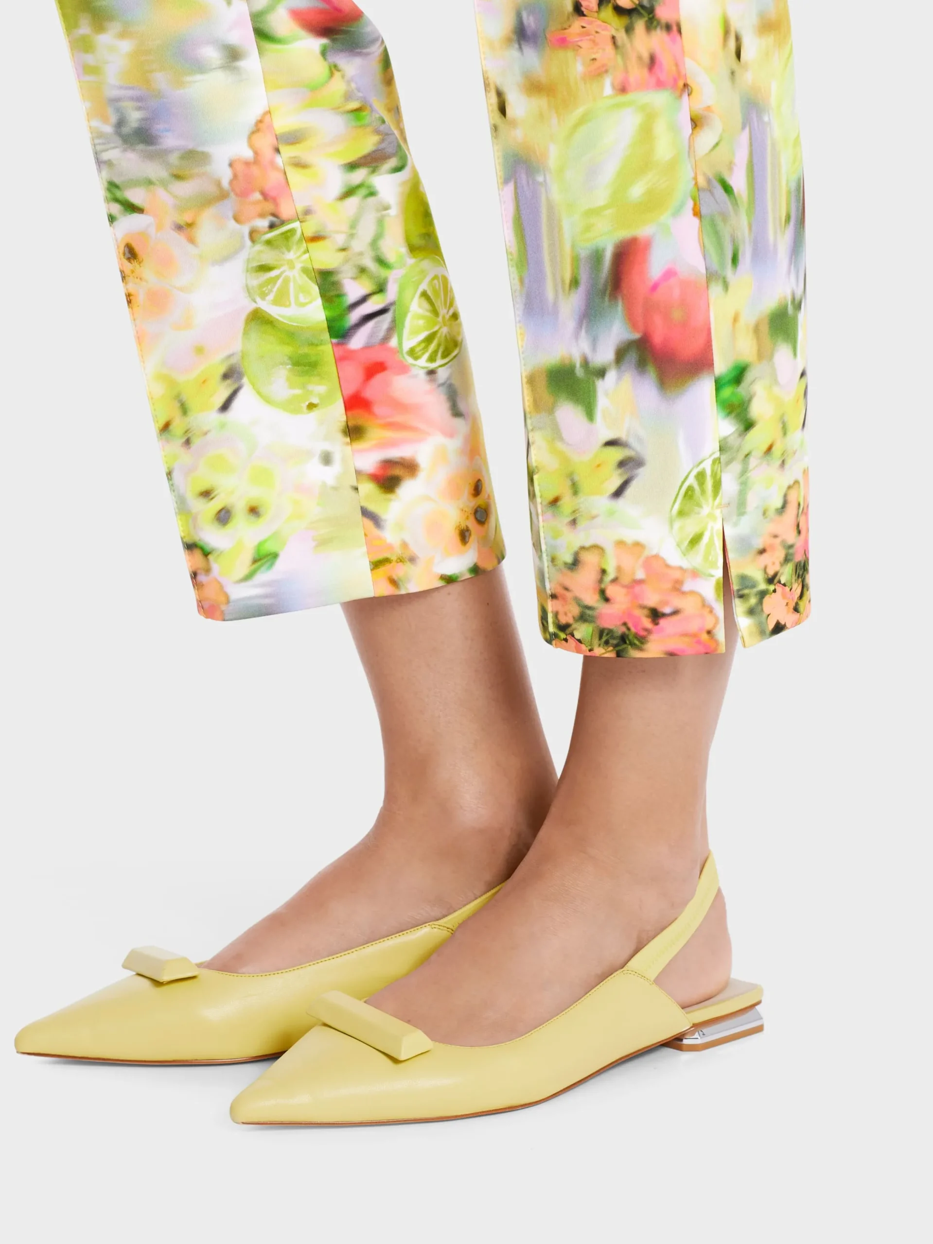 Marc Cain Hosen|Hosenanzüge-HOSE FATSA MIT BLURRY PRINT pale lemon