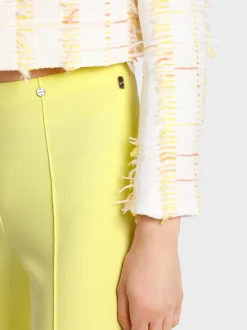 Marc Cain Hosen-HOSE FREDERICA AUS SCUBAJERSEY pale lemon