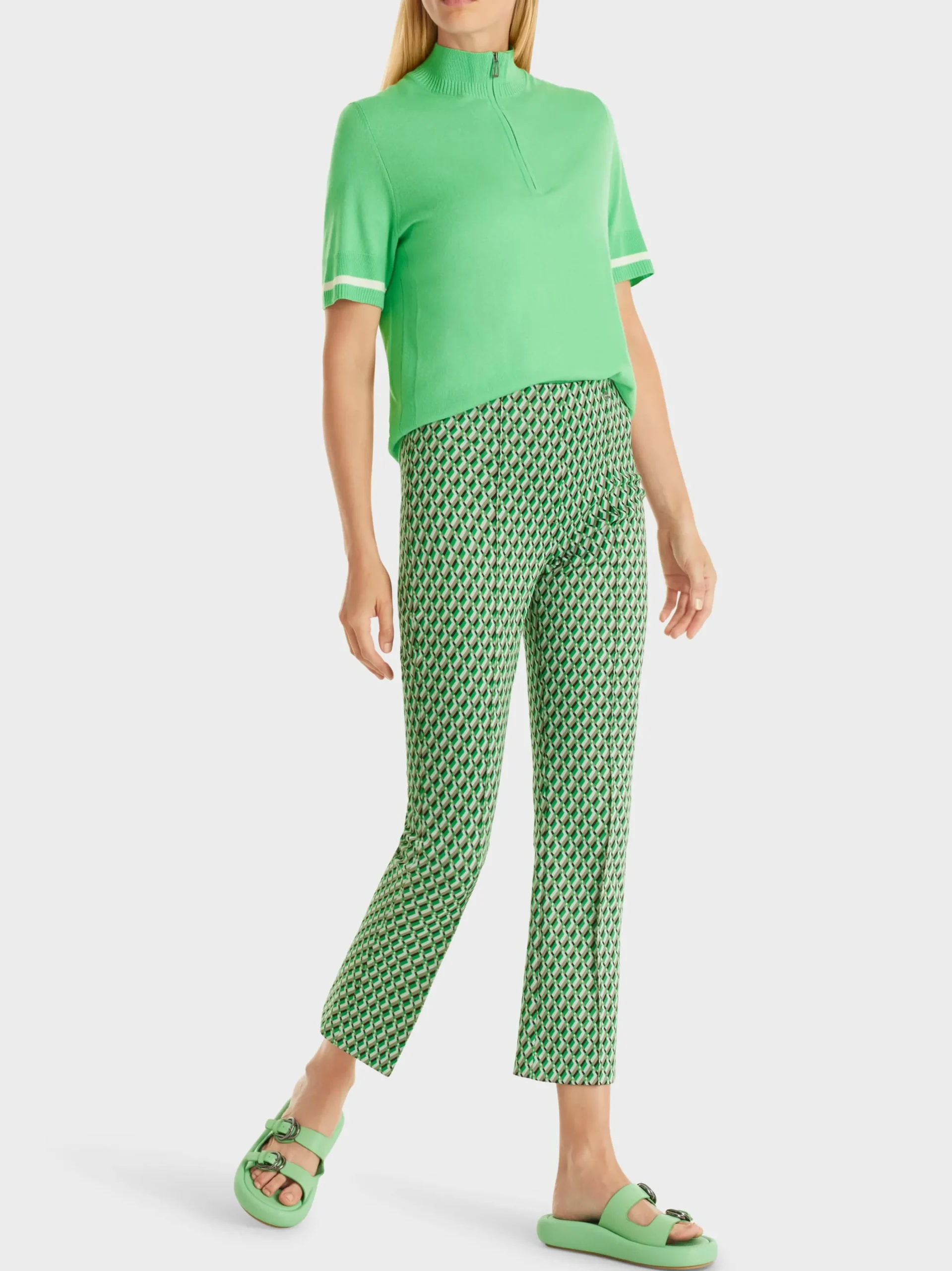 Marc Cain Hosen-HOSE FREDERICA MIT ALLOVERDESSIN granny smith